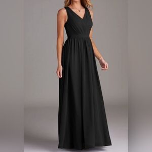 Azazie Kingsley Black Maxi Formal  Gown Size 18